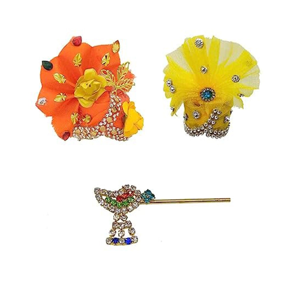 Laddu Gopal Pagdi Mukut Set Combo-2